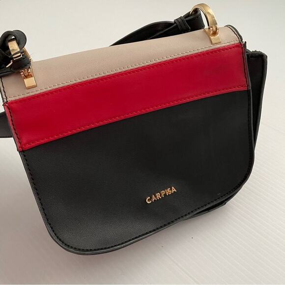 Carpisa crossbody bag purse black red and tan - Picture 3 of 8